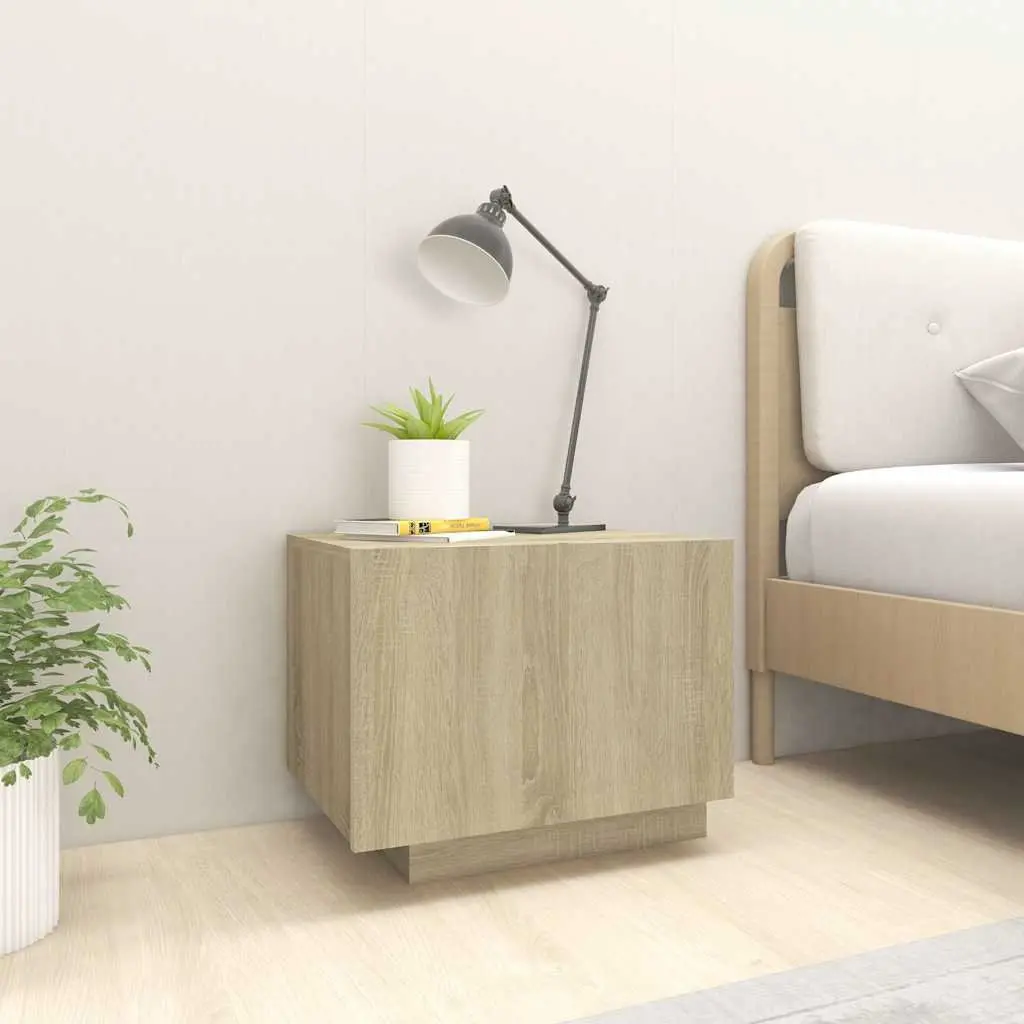 Bedside Cabinet Storage Table Engineered Wood Brown 100W x 35D x 40H cm