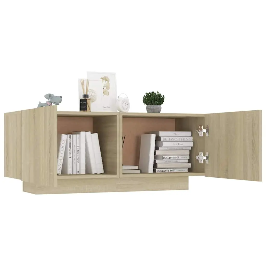 Bedside Cabinet Storage Table Engineered Wood Brown 100W x 35D x 40H cm
