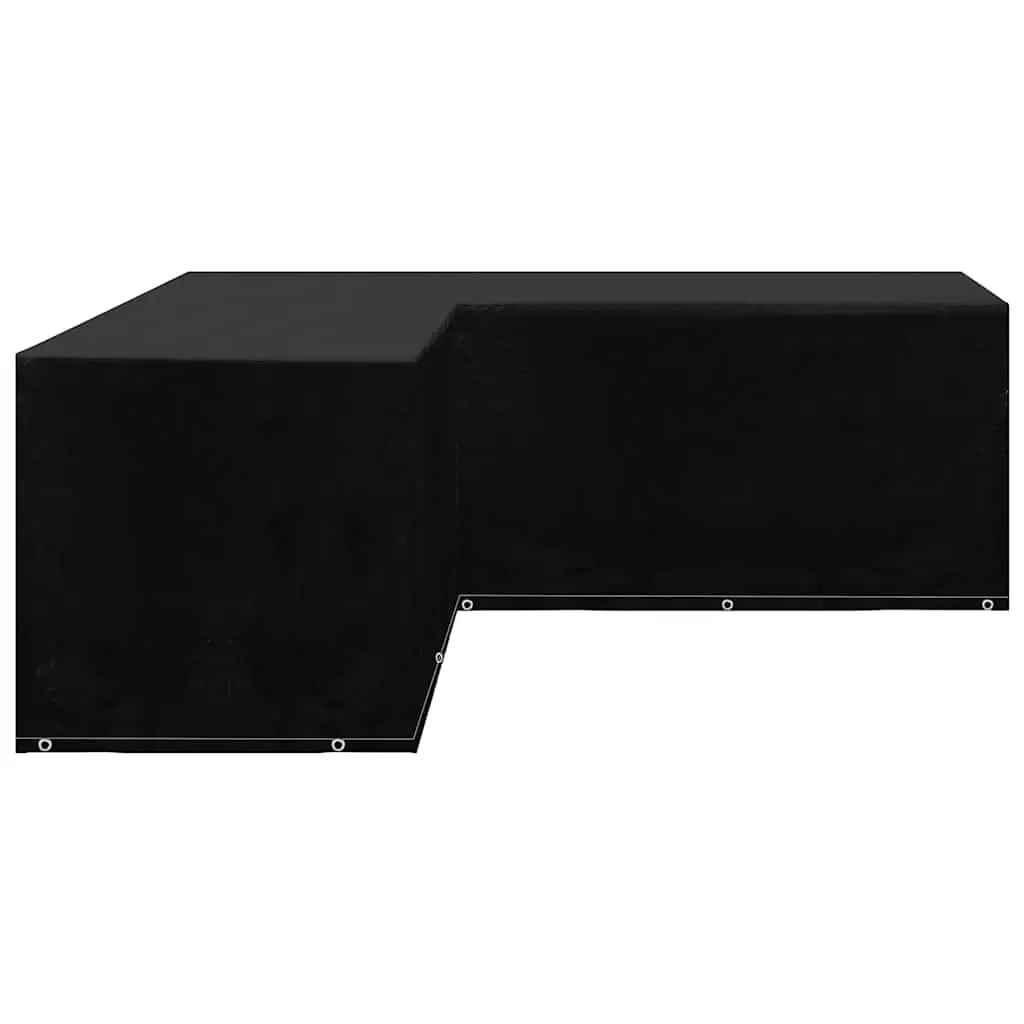 Garden Furniture Cover L-Shaped Protector 250x250x90 cm Black 2 Piece