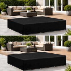 Reliable Black Outdoor Furniture Cover Set – 2 Pieces