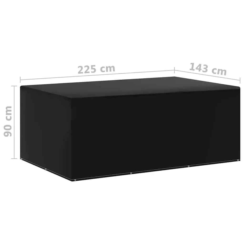 Garden Furniture Covers, 2 Pcs, Black Color