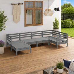 Reliable 6-Piece Garden Lounge Set in Grey