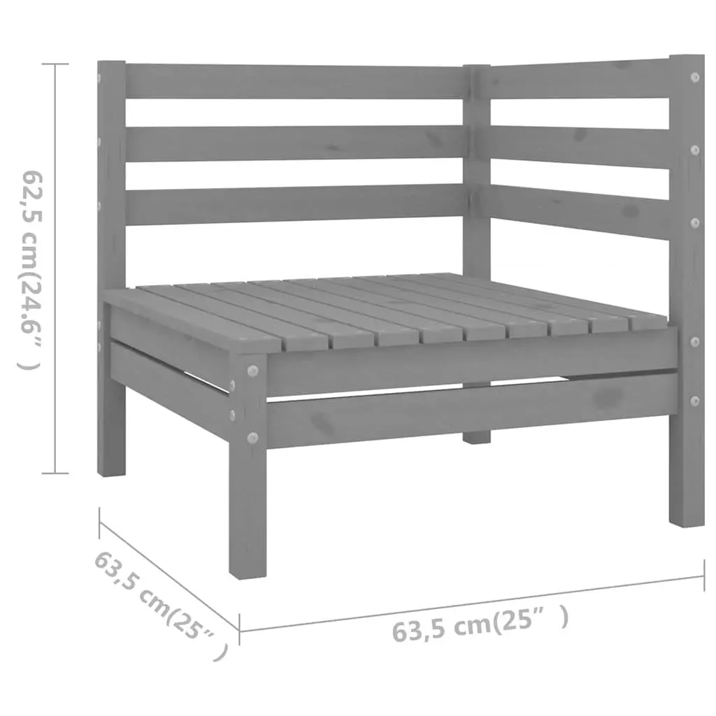 8 Piece Garden Lounge Set Outdoor Furniture Pallet Design Patio Sofa Wooden Grey