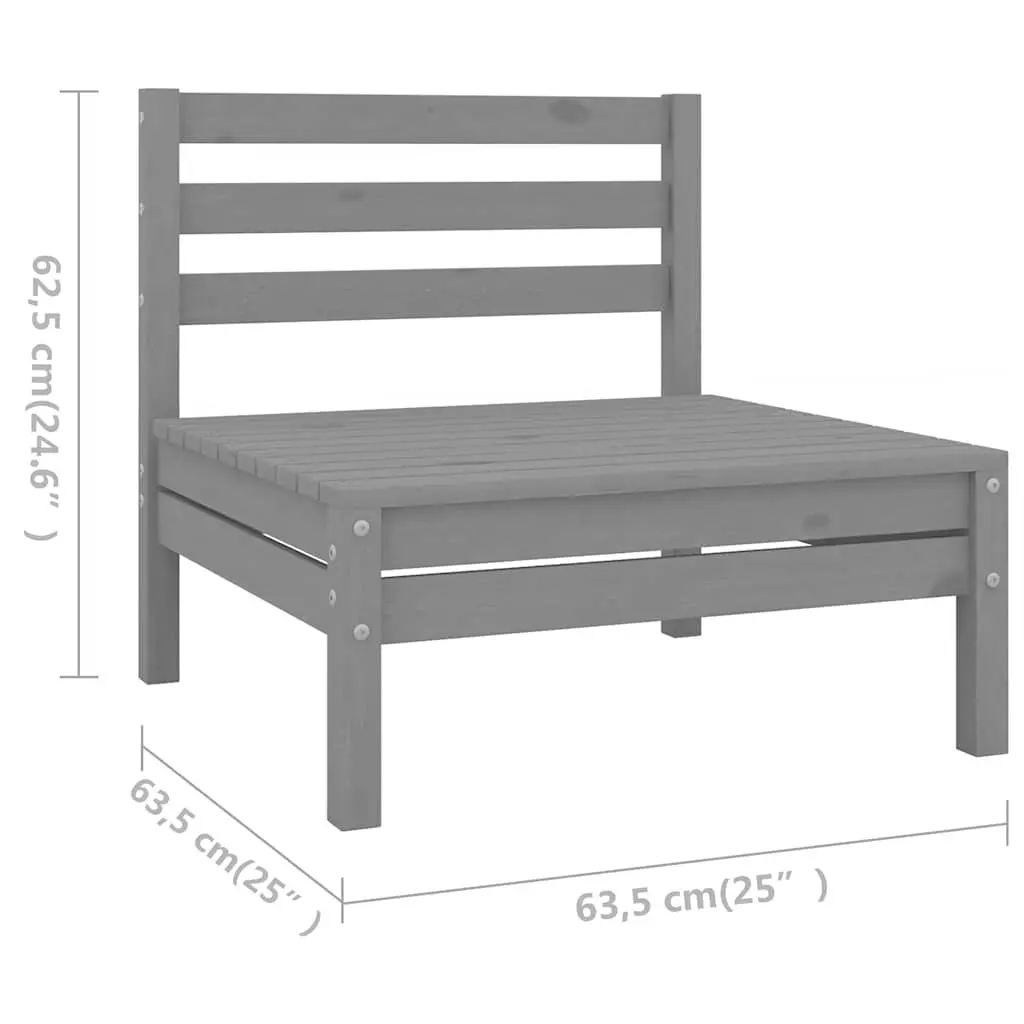8 Piece Garden Lounge Set Outdoor Furniture Pallet Design Patio Sofa Wooden Grey