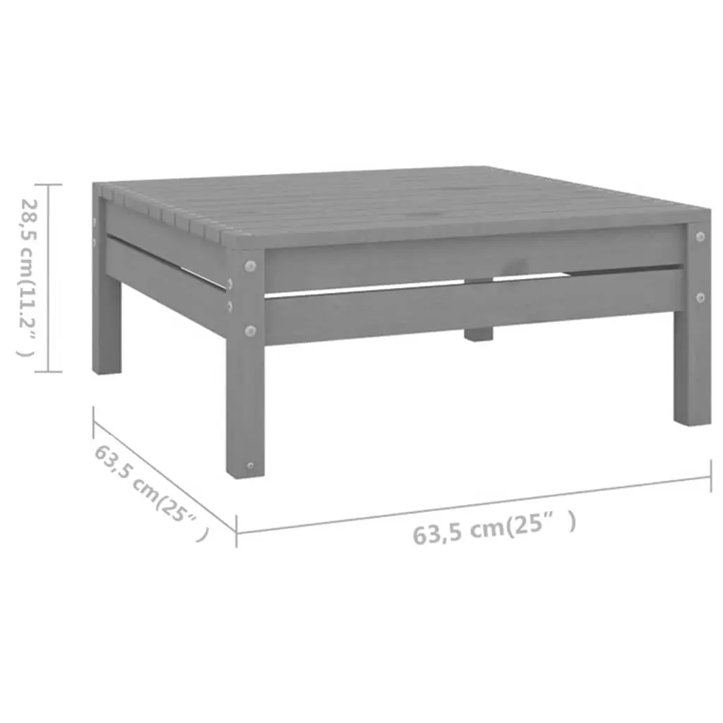 8 Piece Wooden Garden Lounge Set Pallet Design Outdoor Furniture Grey Sofa