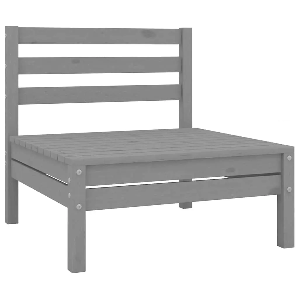 7 Piece Grey Lounge Set for Outdoor Use