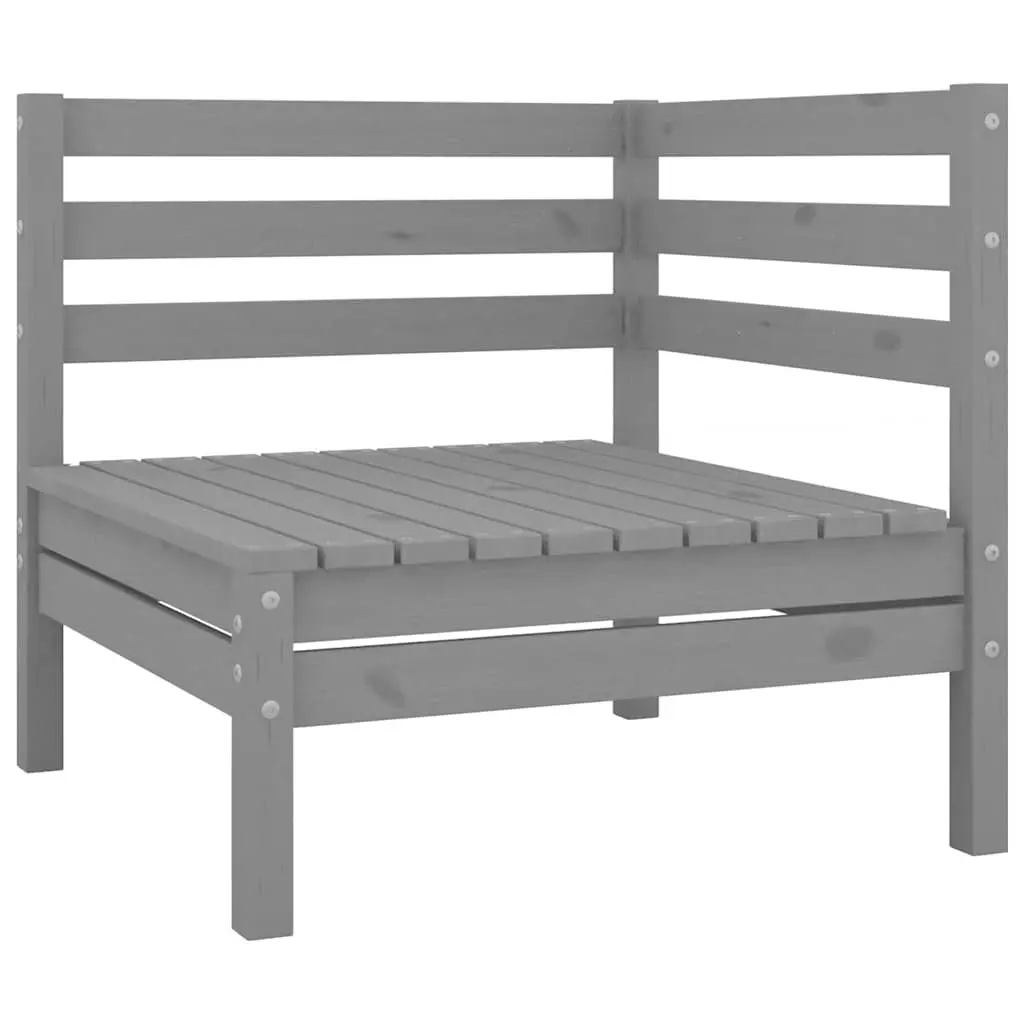 7 Piece Grey Lounge Set for Outdoor Use