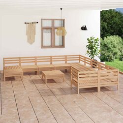 12-Piece Wooden Lounge Set: Practical and Affordable