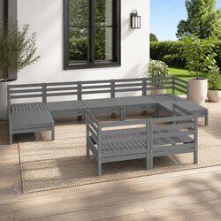 Grey 9-Piece Modular Garden Lounge Set - Perfect for You