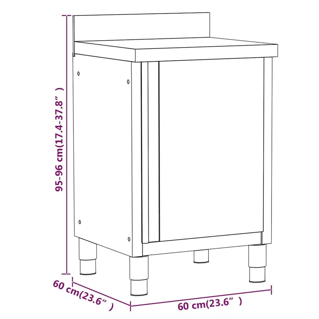 Commercial Kitchen Storage Cabinet 3pc Stainless Steel Restaurant Hotel Garage