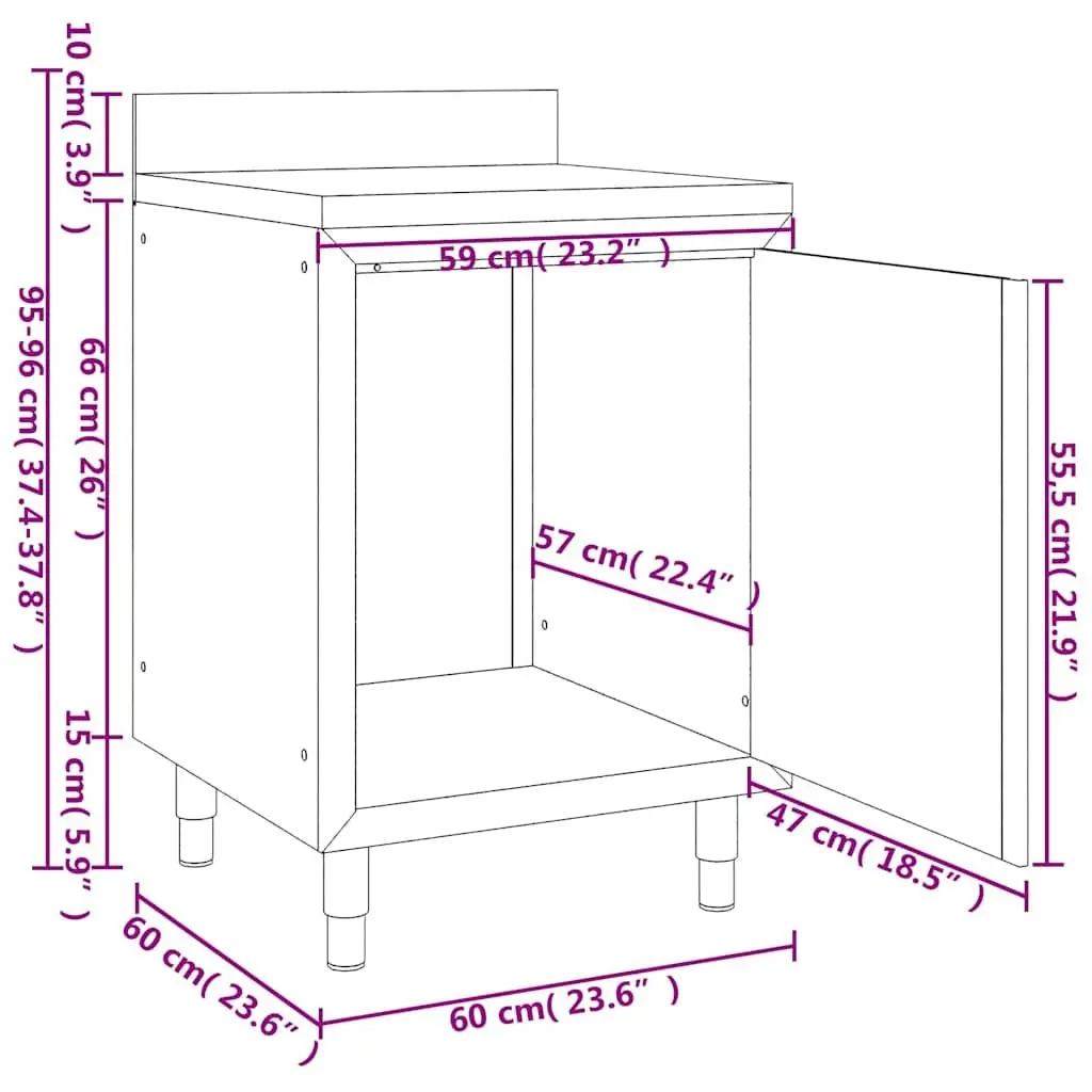 Commercial Kitchen Cabinet Storage Stainless Steel 3 Piece Set Work Table