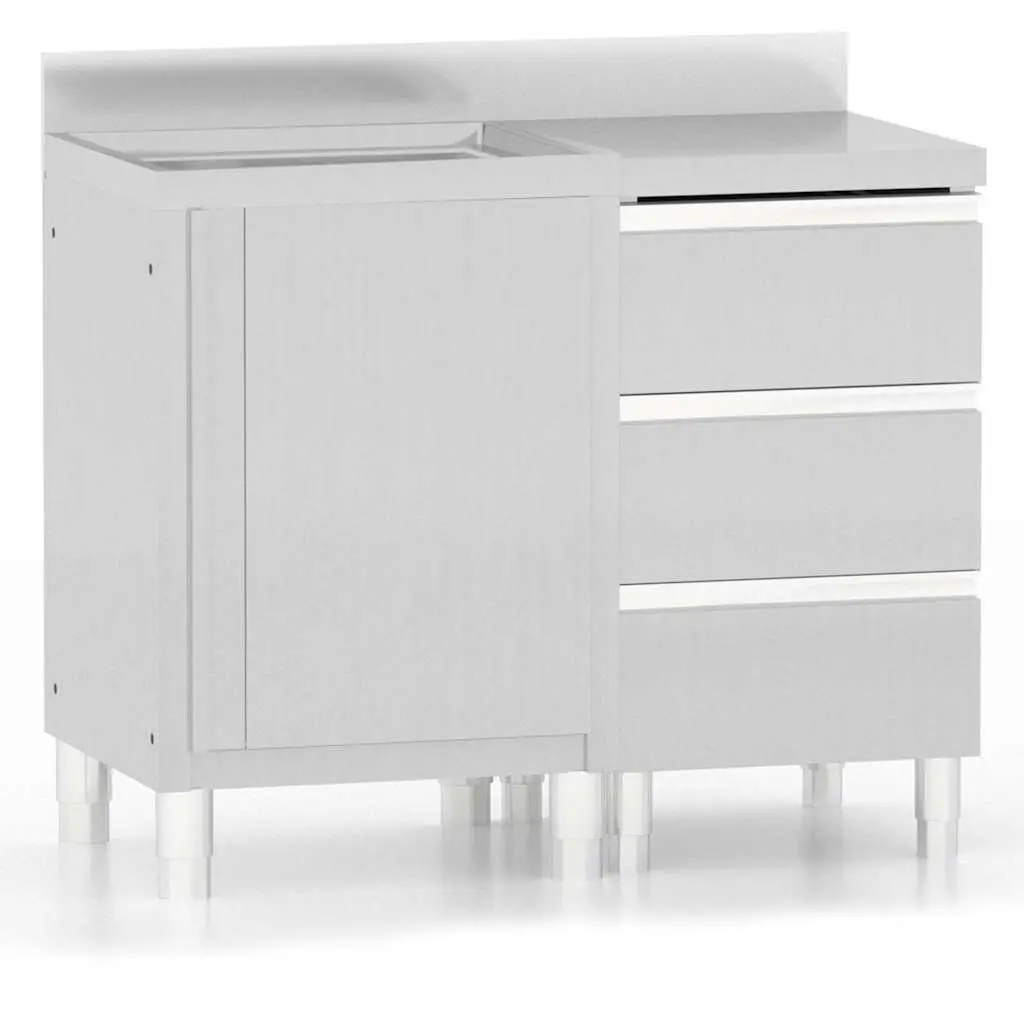 Commercial Kitchen Storage Cabinet Stainless Steel 2pcs Food Service