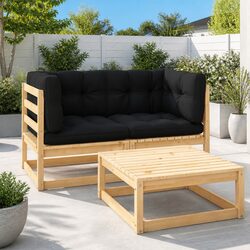 Comfortable 3 Piece Garden Lounge Set for Your Home