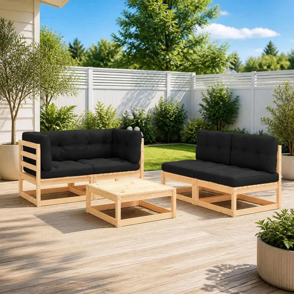 Garden Lounge Set Outdoor Relaxation 5 Piece Anthracite