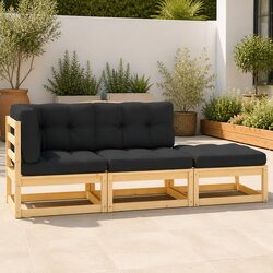Comfortable and Reliable 3 Piece Garden Lounge Set
