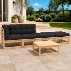 Reliable 5-Piece Garden Lounge Set with Quality Cushions