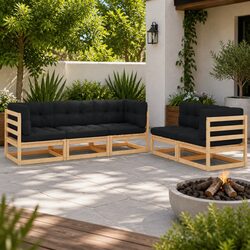 Comfort Meets Quality in a 5-Piece Garden Lounge Set