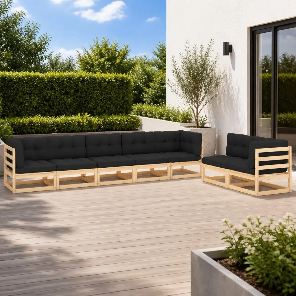 7 Piece Garden Lounge Set Outdoor Patio Furniture Sofa Anthracite
