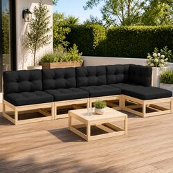 Comfortable and Practical 6 Piece Garden Lounge Set