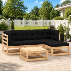 Warm and Reliable 5 Piece Anthracite Lounge Set