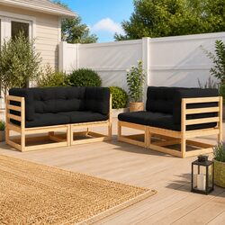 Affordable Comfort with Our Pinewood Lounge Set