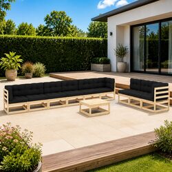 Warm and Reliable: 10-Piece Garden Lounge Furniture