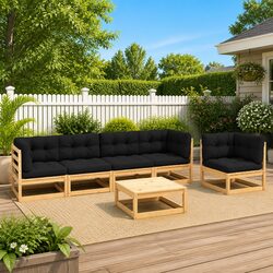 Comfortable 6 Piece Garden Lounge Set for Your Patio