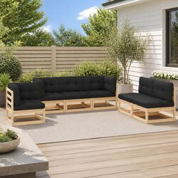 Value-Driven 6 Piece Anthracite Lounge Set for Your Garden