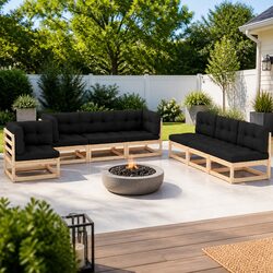 Comfortable and Reliable 7 Piece Garden Lounge Set