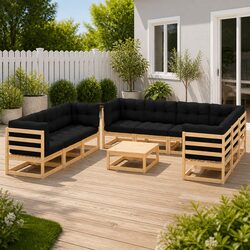 Comfortable and Reliable 10 Piece Garden Lounge Set
