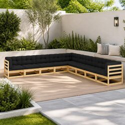 Warm and Reliable 9-Piece Outdoor Lounge Set