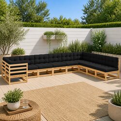 Warm and Reliable 10 Piece Garden Lounge Set