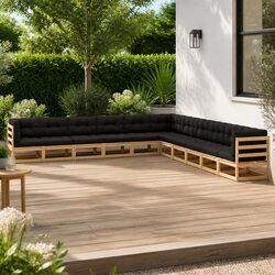 Comfortable and Reliable 11 Piece Garden Lounge Set