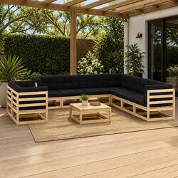 Reliable and Stylish 10 Piece Garden Lounge Set