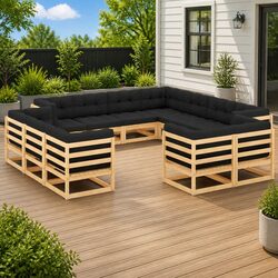 Reliable 12-Piece Garden Lounge Set for Any Outdoor Area