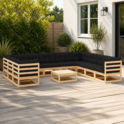 Comfortable and Durable 11-Piece Garden Lounge Set