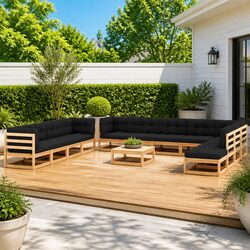 Comfortable 13-Piece Lounge Set for Outdoor Living