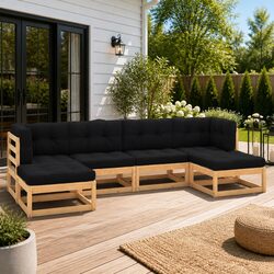 Reliable Garden Lounge Set with Anthracite Cushions