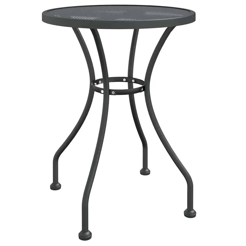 5 Piece Garden Dining Set Outdoor Dining Anthracite Expanded Metal Mesh Folding Chairs