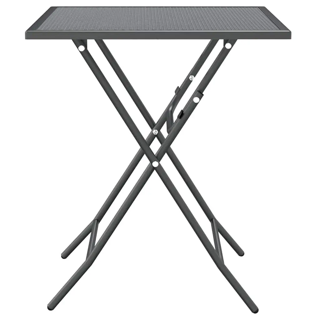 3 Piece Garden Dining Set Outdoor Furniture Anthracite Expanded Metal Mesh