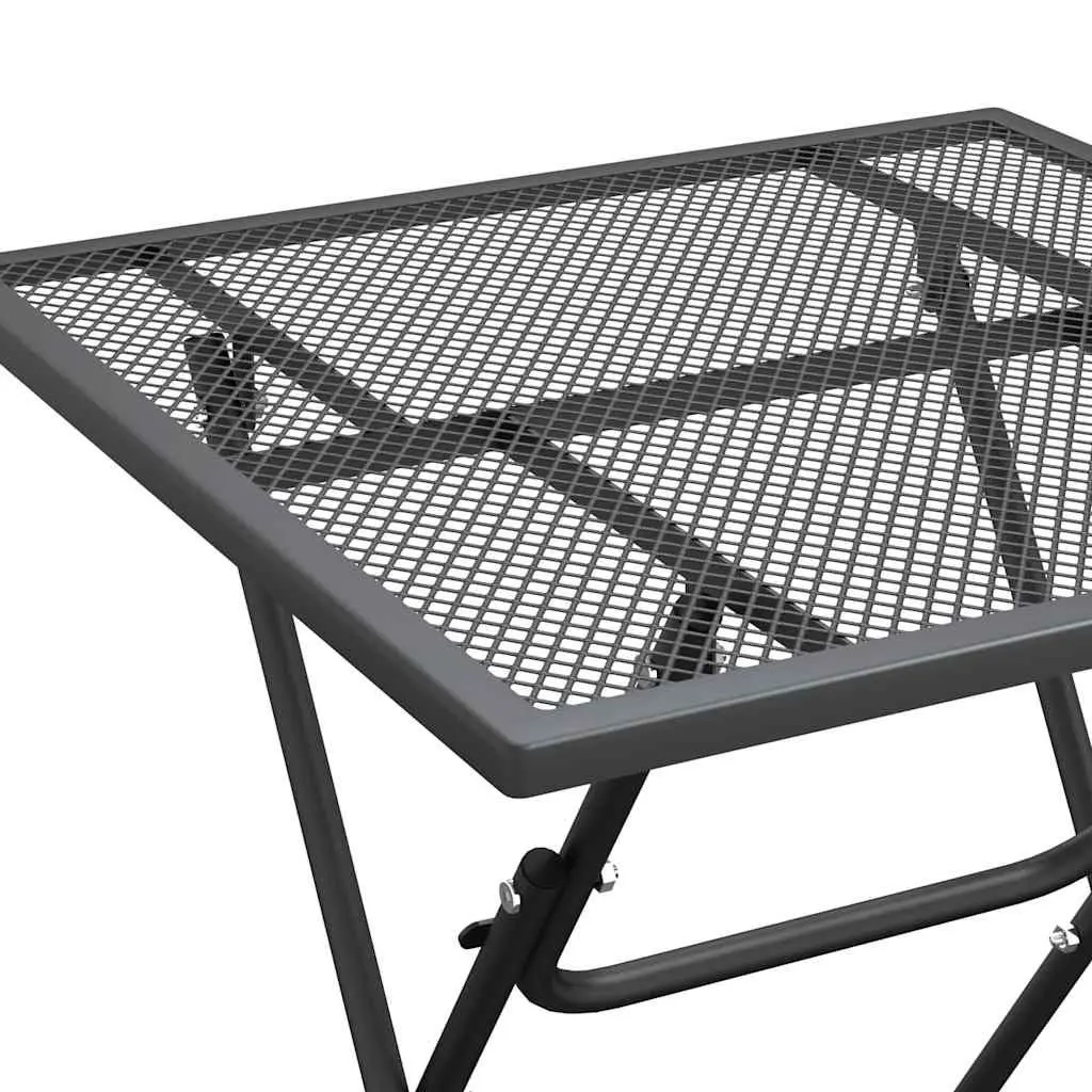 3 Piece Garden Dining Set Outdoor Furniture Anthracite Expanded Metal Mesh