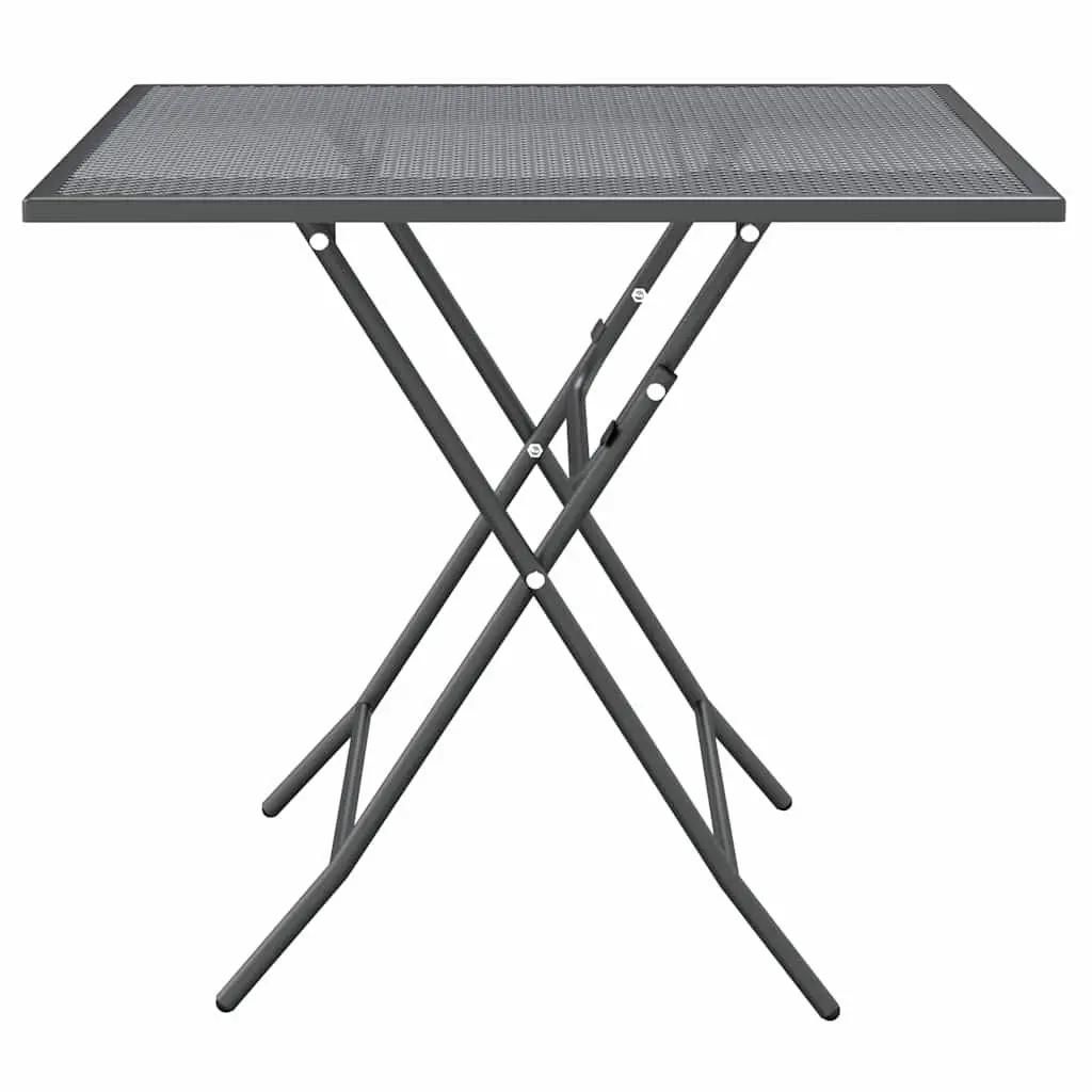 Garden Dining Set 3 Piece Outdoor Patio Furniture Anthracite Foldable Adjustable