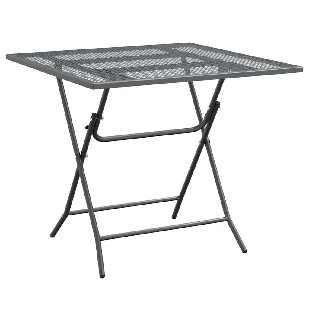 5 Piece Garden Dining Set Outdoor Patio Furniture Foldable Chairs Table Anthracite