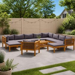 Comfortable and Stylish 12-Piece Garden Lounge Set