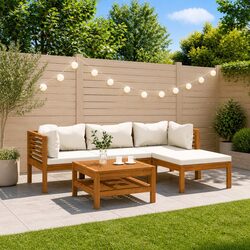 Quality and Value: 5 Piece Acacia Wood Lounge Set