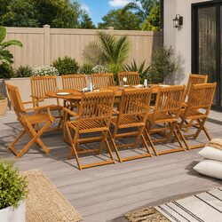 Durable 11-Piece Outdoor Dining Set for Longevity