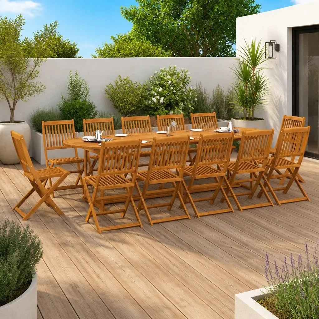 13-Piece Outdoor Dining Set for Enjoyment