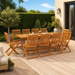 Reliable 11-Piece Garden Dining Set for Your Outdoor Needs
