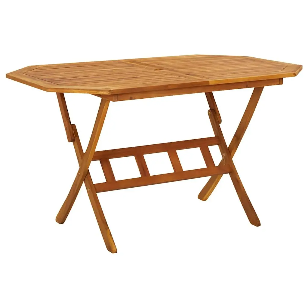 5 Piece Garden Dining Set Outdoor Patio Table Chairs Brown Folding