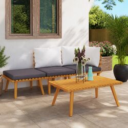 Warm and Practical 4-Piece Garden Lounge Set